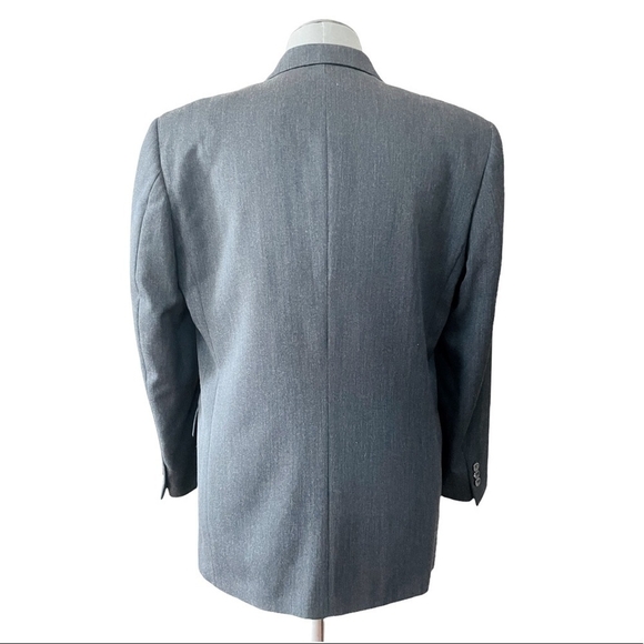 BOSCO UOMO Gray Wool Men’s Blazer Button Front Jacket Men’s Suit Jacket - Picture 6 of 7